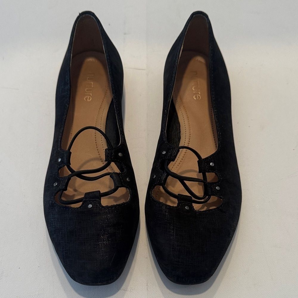 Nurture by Lamaze Black Flats with Cutout Design